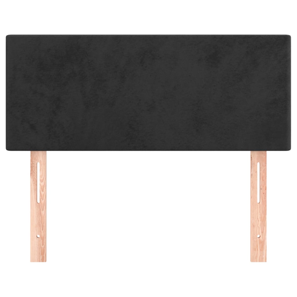 vidaXL Κεφαλάρι Κρεβατιού Μαύρο 100x5x78/88 εκ. Βελούδινο