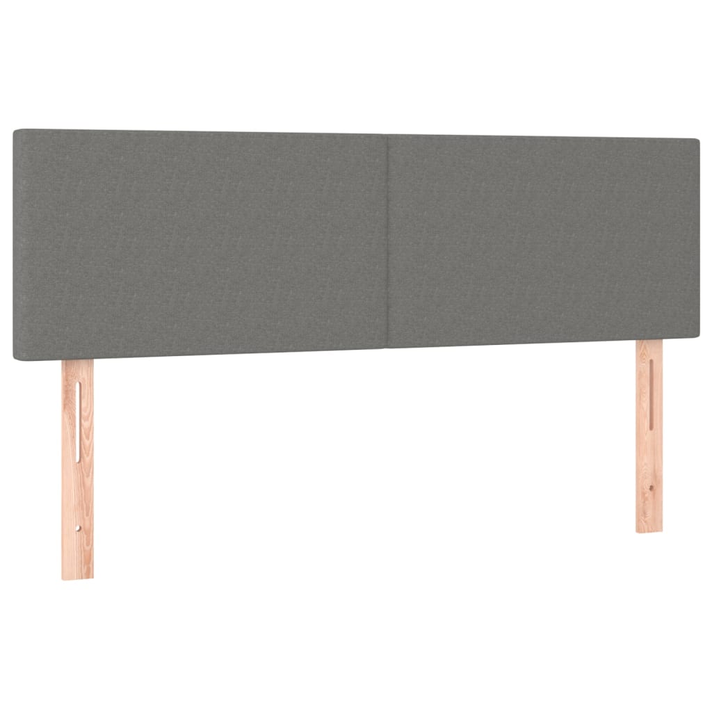 vidaXL Κεφαλάρια Κρεβατιού 2 τεμ. Σκ. Γκρι 72x5x78/88 εκ. Υφασμάτινα