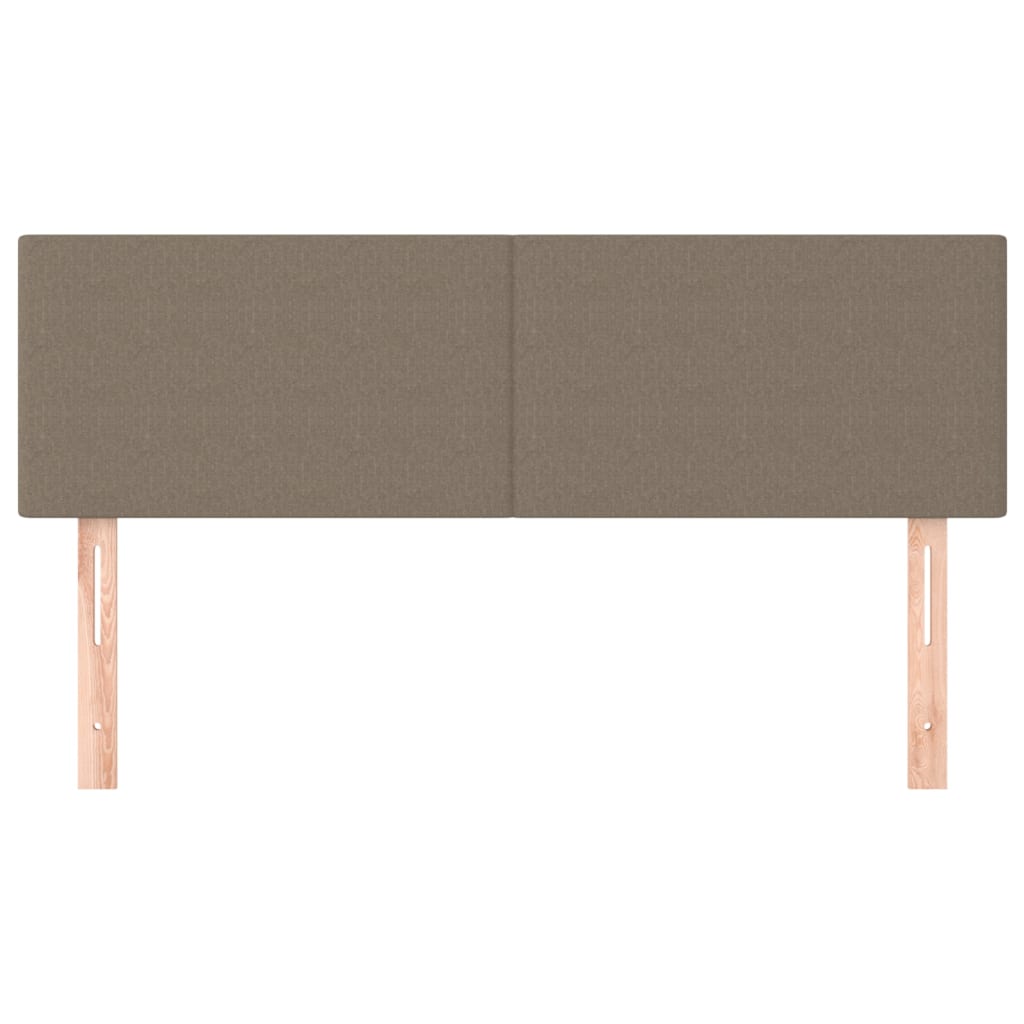vidaXL Κεφαλάρια Κρεβατιού 2 τεμ. Taupe 72x5x78/88 εκ. Υφασμάτινα