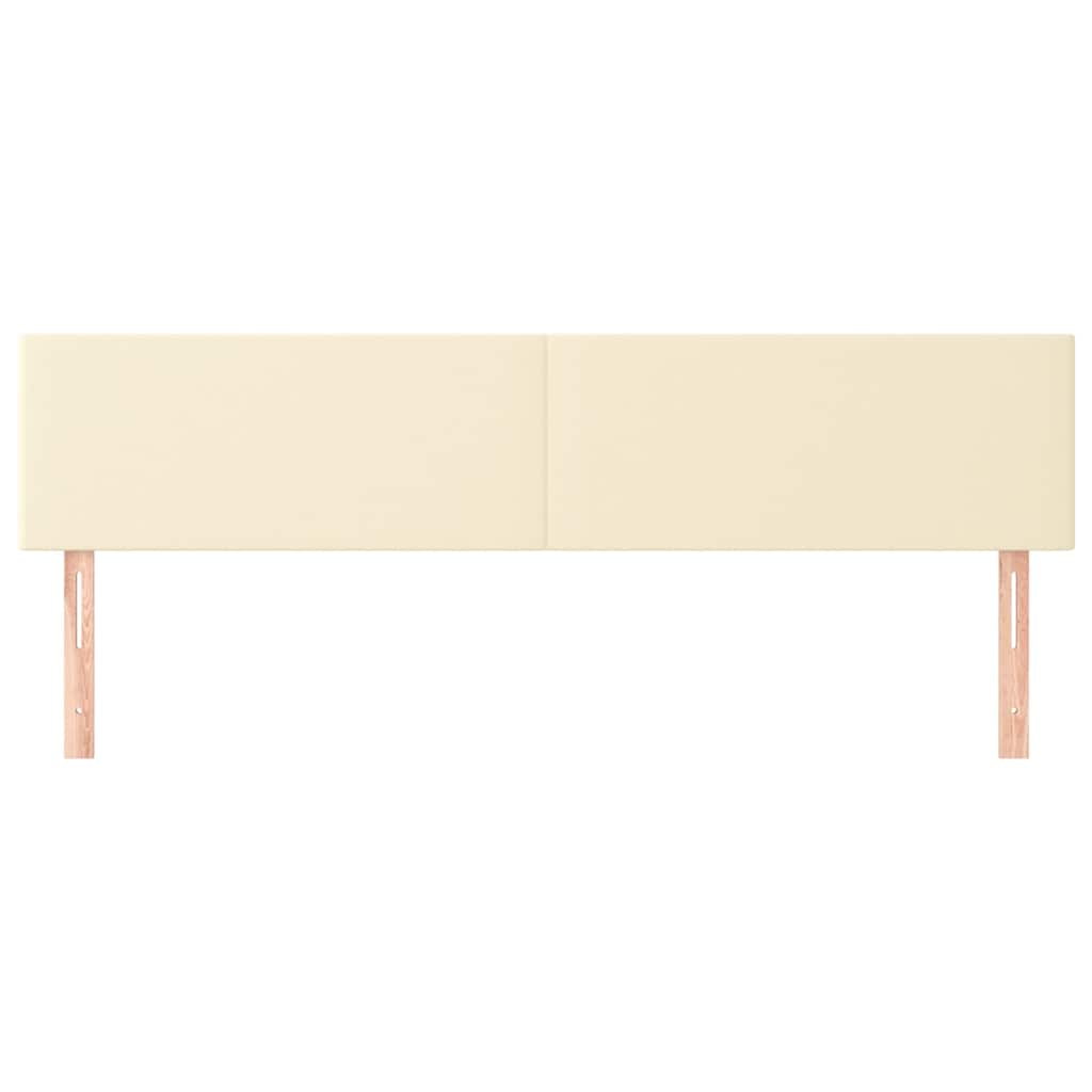 vidaXL Κεφαλάρια Κρεμ 160x5x78/88 εκ. από Συνθετικό Δέρμα