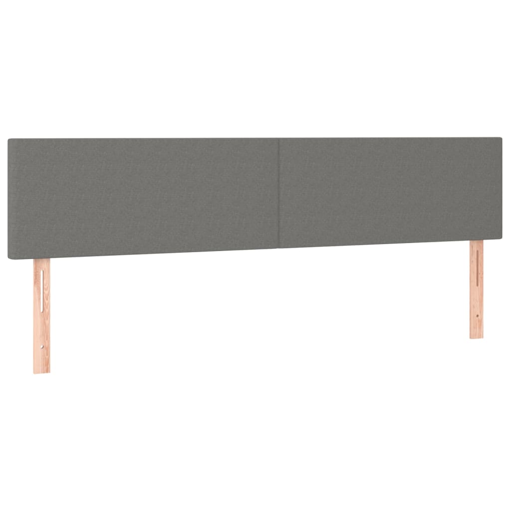 vidaXL Κεφαλάρια Κρεβατιού 2 τεμ. Σκ. Γκρι 100x5x78/88 εκ. Υφασμάτινο