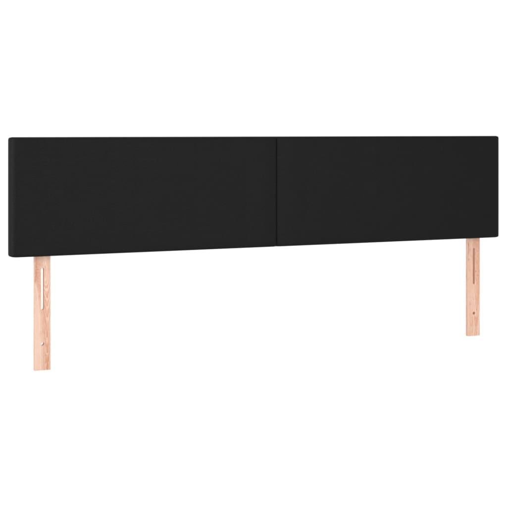 vidaXL Κεφαλάρια Κρεβατιού 2 τεμ. Μαύρο 100x5x78/88 εκ.Συνθετικό Δέρμα
