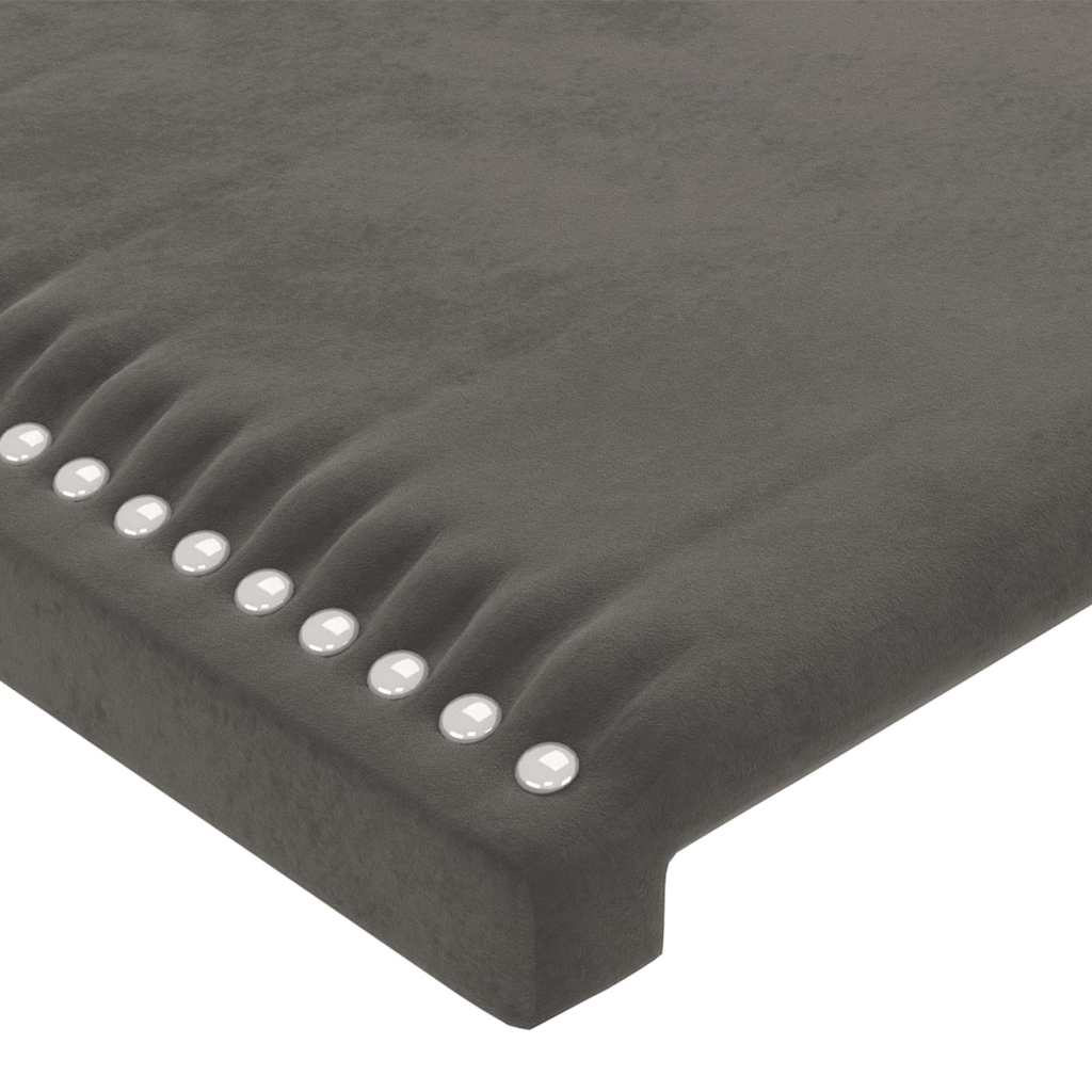 vidaXL Κεφαλάρι Κρεβατιού Σκούρο Γκρι 90x5x78/88 εκ. Βελούδινο