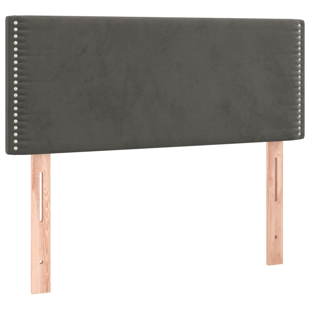 vidaXL Κεφαλάρι Κρεβατιού Σκούρο Γκρι 100x5x78/88 εκ. Βελούδινο