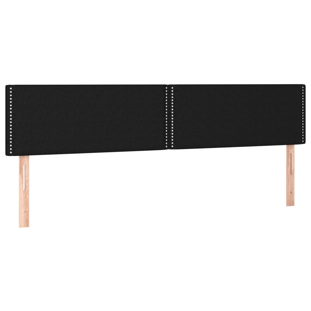 vidaXL Κεφαλάρια Κρεβατιού 2 τεμ. Μαύρο 100x5x78/88 εκ. Υφασμάτινο