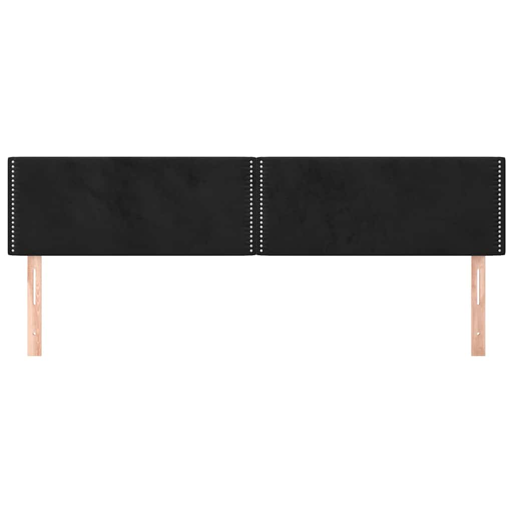 vidaXL Κεφαλάρια Μαύρα Βελούδινα 200x5x78/88 εκ.