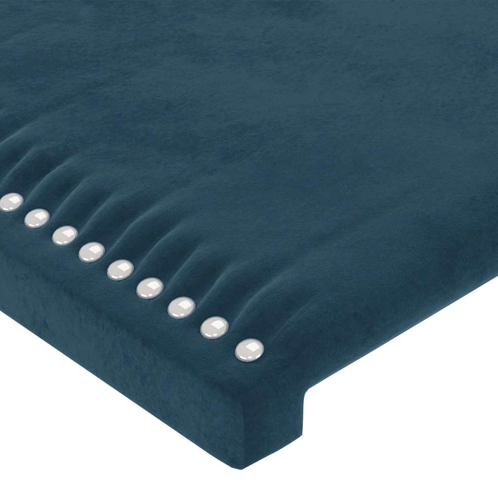 vidaXL Κεφαλάρια Σκ. Μπλε Βελούδινα 200x5x78/88 εκ.
