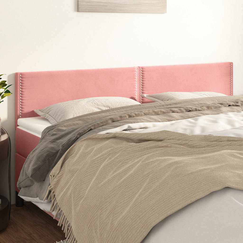 vidaXL Κεφαλάρια Ροζ Βελούδινα 200x5x78/88 εκ.