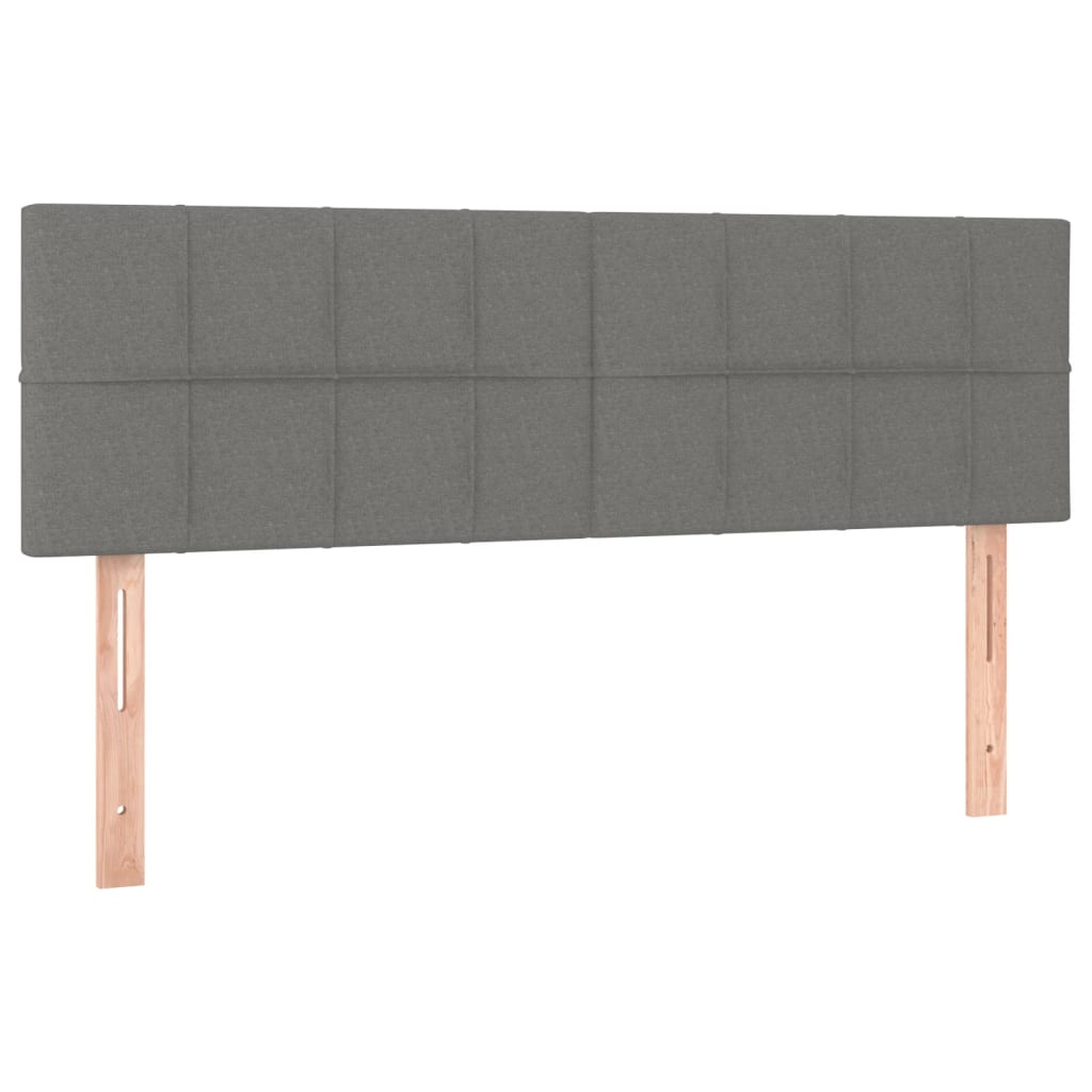 vidaXL Κεφαλάρια Κρεβατιού 2 τεμ. Σκ. Γκρι 72x5x78/88 εκ. Υφασμάτινα
