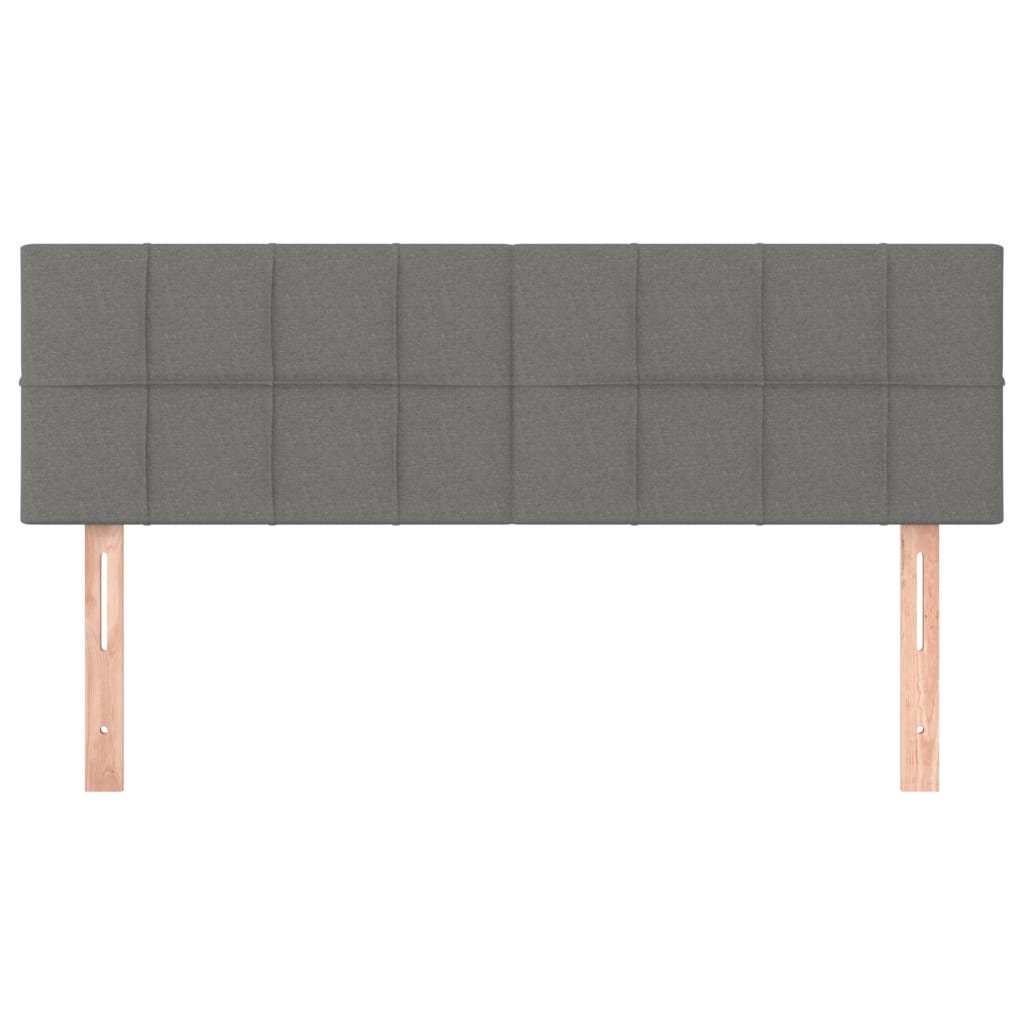 vidaXL Κεφαλάρια Κρεβατιού 2 τεμ. Σκ. Γκρι 72x5x78/88 εκ. Υφασμάτινα