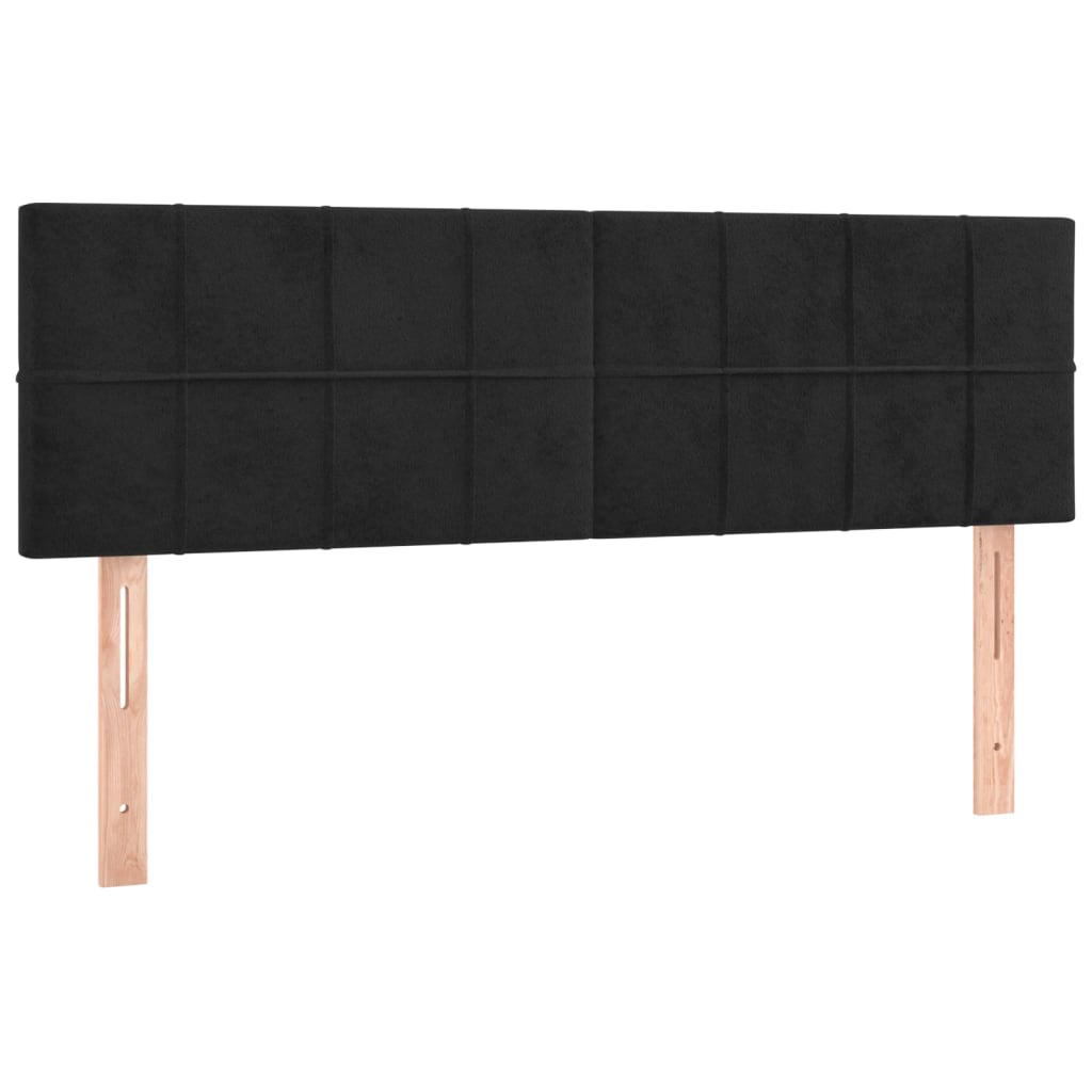 vidaXL Κεφαλάρια Κρεβατιού 2 τεμ. Μαύρα 72x5x78/88 εκ. Βελούδινα