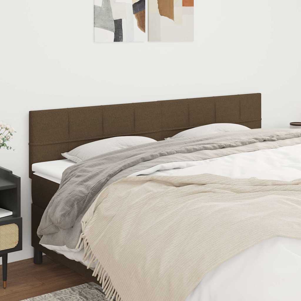 vidaXL Κεφαλάρια Σκ. Καφέ 180x5x78/88 εκ. Ύφασμα
