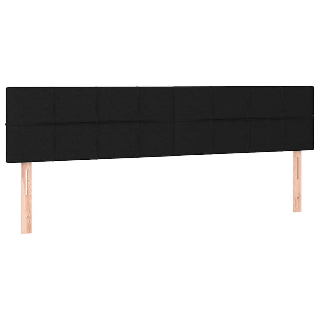vidaXL Κεφαλάρια Μαύρα 200x5x78/88 εκ. Ύφασμα