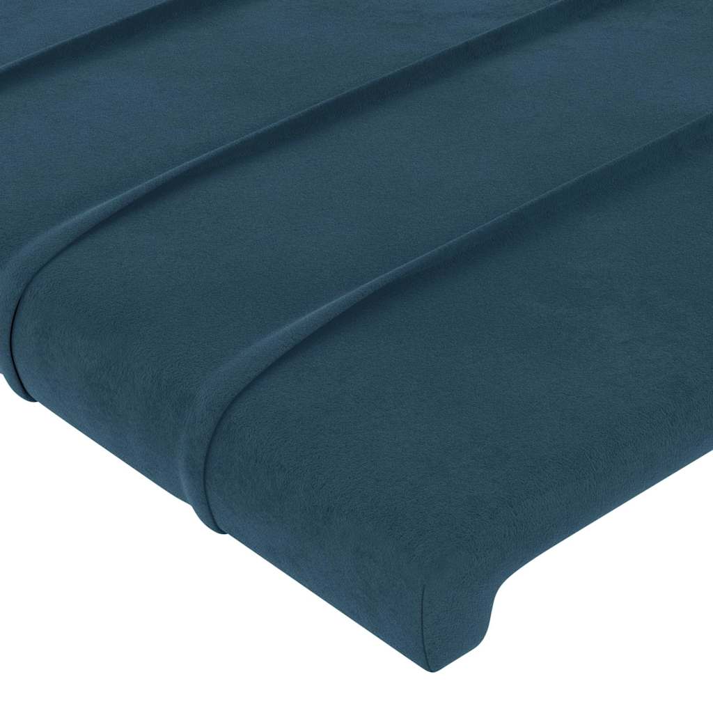 vidaXL Κεφαλάρι Κρεβατιού Σκούρο Μπλε 100x5x78/88 εκ. Βελούδινο