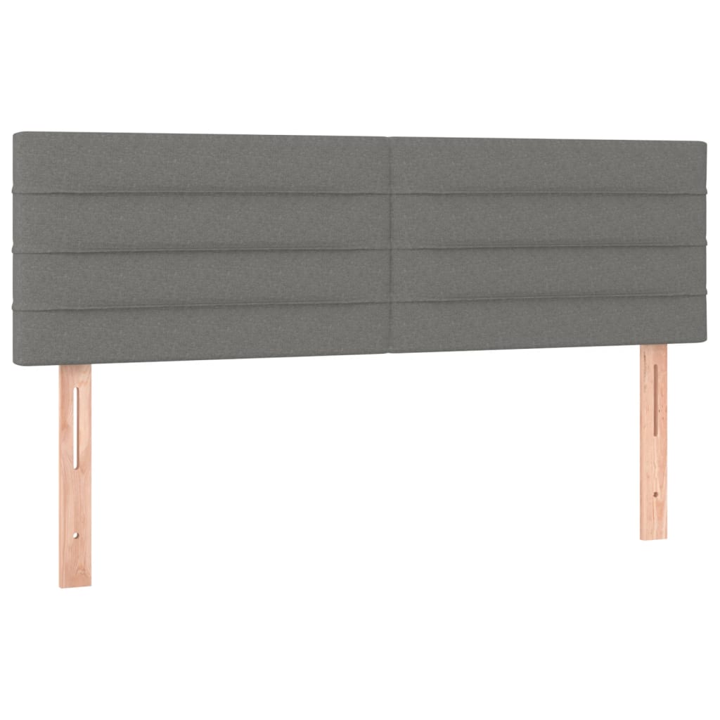 vidaXL Κεφαλάρια Κρεβατιού 2 τεμ. Σκ. Γκρι 72x5x78/88 εκ. Υφασμάτινα
