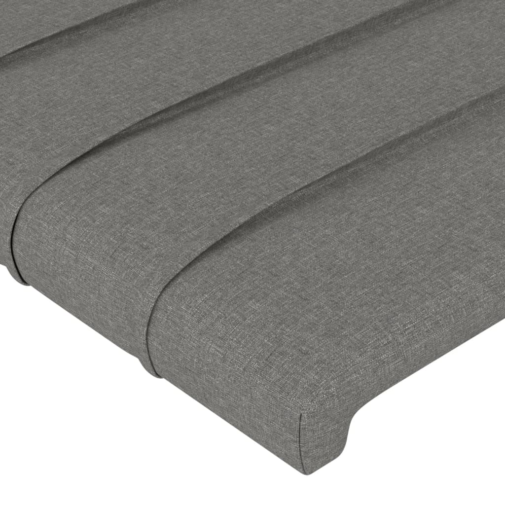 vidaXL Κεφαλάρια Κρεβατιού 2 τεμ. Σκ. Γκρι 72x5x78/88 εκ. Υφασμάτινα