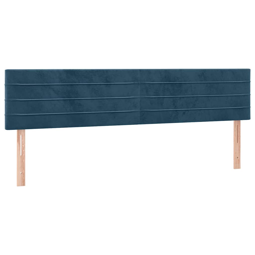 vidaXL Κεφαλάρια Σκ. Μπλε Βελούδινα 180x5x78/88 εκ.