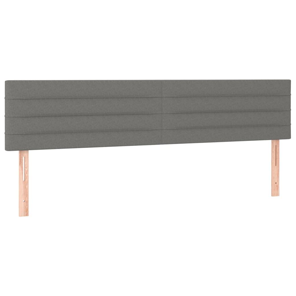 vidaXL Κεφαλάρια Κρεβατιού 2 τεμ. Σκ. Γκρι 100x5x78/88 εκ. Υφασμάτινο