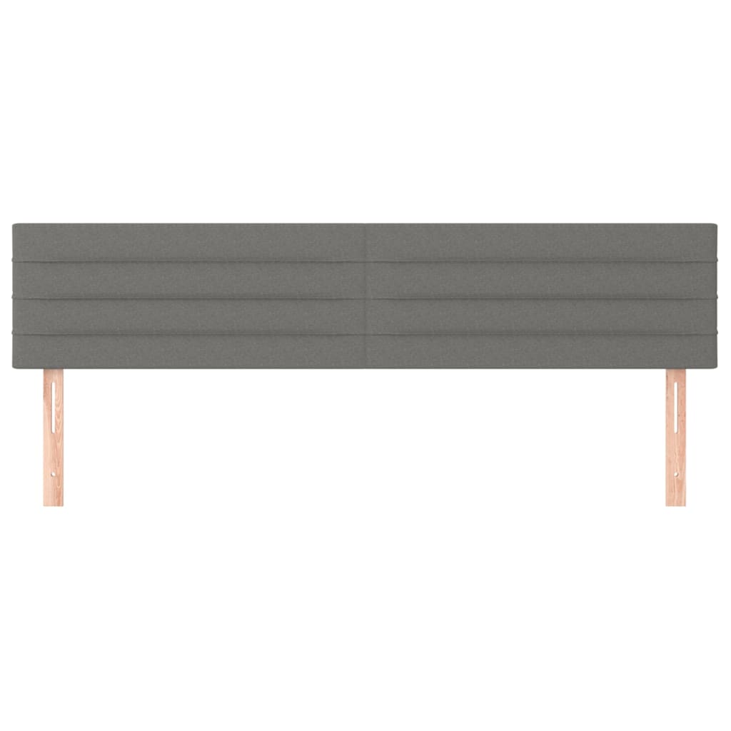 vidaXL Κεφαλάρια Κρεβατιού 2 τεμ. Σκ. Γκρι 100x5x78/88 εκ. Υφασμάτινο