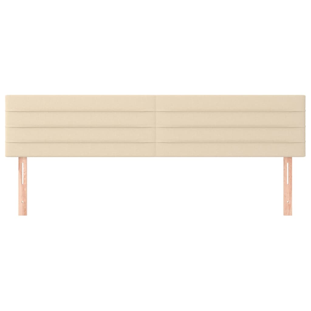 vidaXL Κεφαλάρια Κρεβατιού 2 τεμ. Κρεμ 100x5x78/88 εκ. Υφασμάτινο