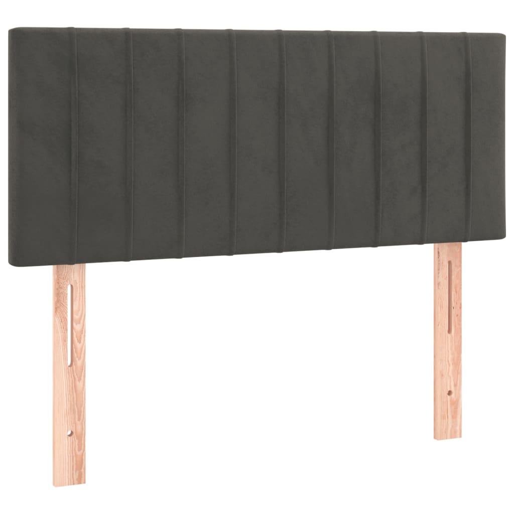 vidaXL Κεφαλάρι Κρεβατιού Σκούρο Γκρι 90x5x78/88 εκ. Βελούδινο