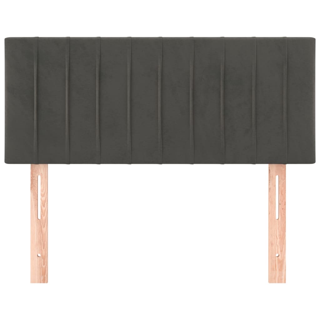 vidaXL Κεφαλάρι Κρεβατιού Σκούρο Γκρι 90x5x78/88 εκ. Βελούδινο