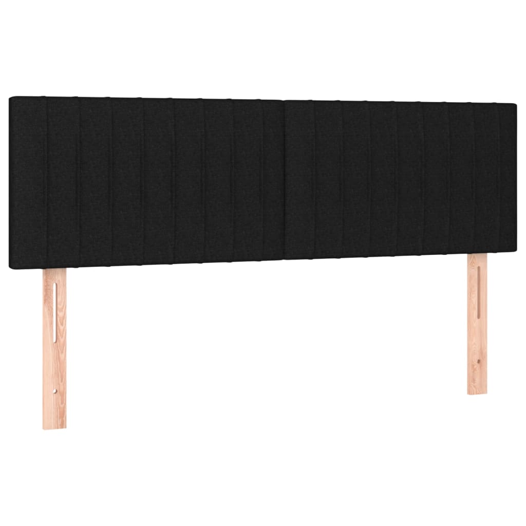 vidaXL Κεφαλάρια Κρεβατιού 2 τεμ. Μαύρα 72x5x78/88 εκ. Υφασμάτινα