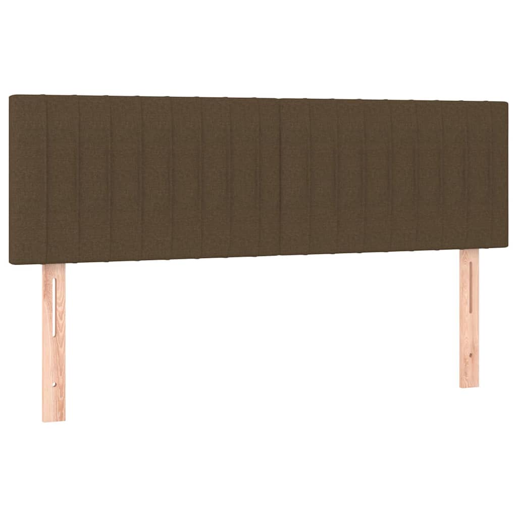 vidaXL Κεφαλάρια Σκ. Καφέ 144x5x78/88 εκ. Ύφασμα