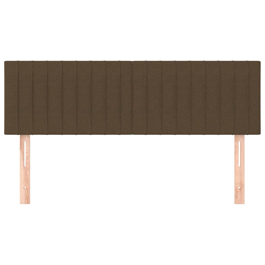 vidaXL Κεφαλάρια Σκ. Καφέ 144x5x78/88 εκ. Ύφασμα
