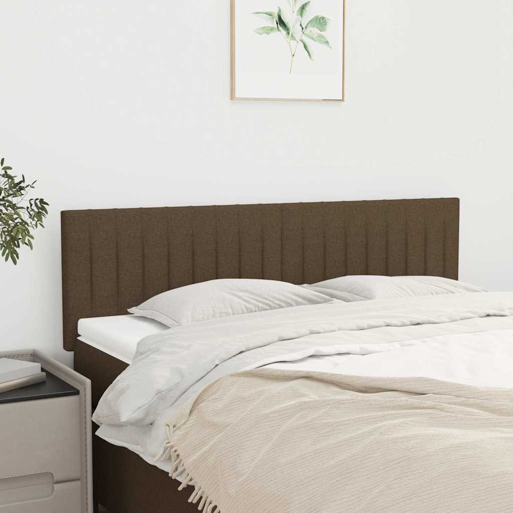 vidaXL Κεφαλάρια Σκ. Καφέ 144x5x78/88 εκ. Ύφασμα