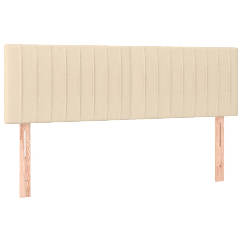 vidaXL Κεφαλάρια Κρεμ Ύφασμα 144x5x78/88 εκ.