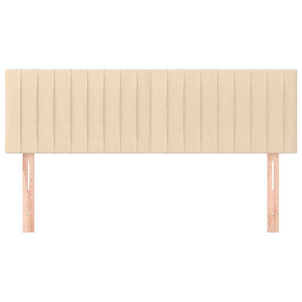 vidaXL Κεφαλάρια Κρεμ Ύφασμα 144x5x78/88 εκ.