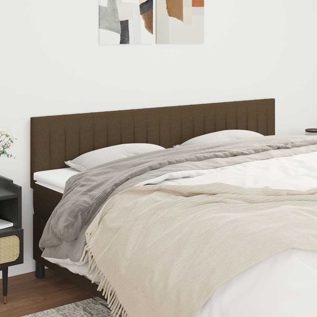vidaXL Κεφαλάρια Σκ. Καφέ 160x5x78/88 εκ. Ύφασμα
