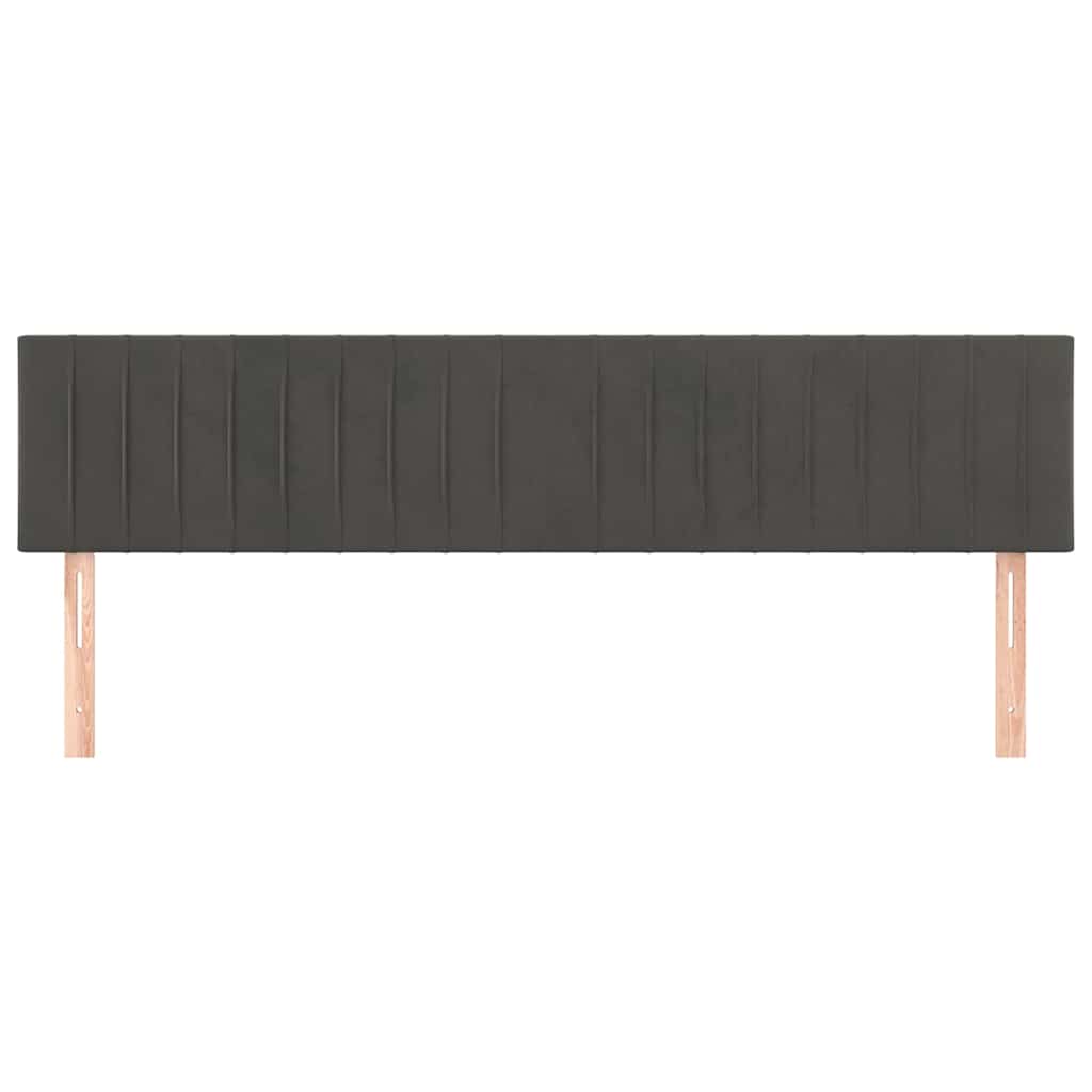 vidaXL Κεφαλάρια Σκ. Γκρι Βελούδινα 160x5x78/88 εκ.