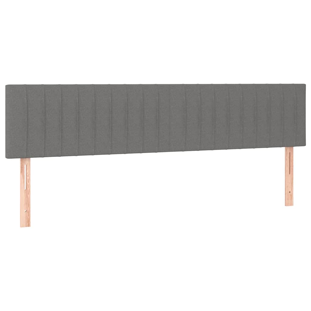 vidaXL Κεφαλάρια Σκ. Γκρι 200x5x78/88 εκ. Ύφασμα