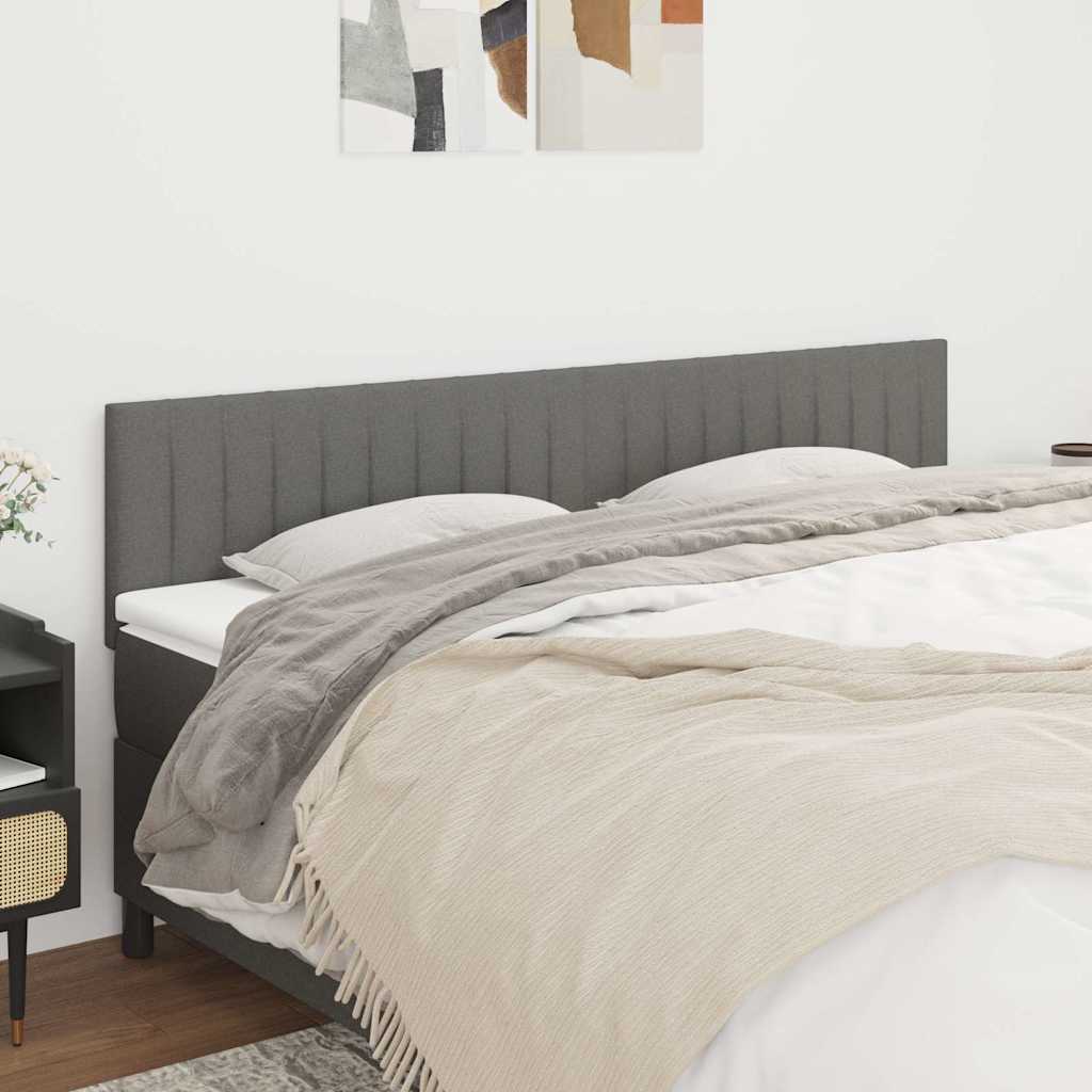 vidaXL Κεφαλάρια Σκ. Γκρι 200x5x78/88 εκ. Ύφασμα