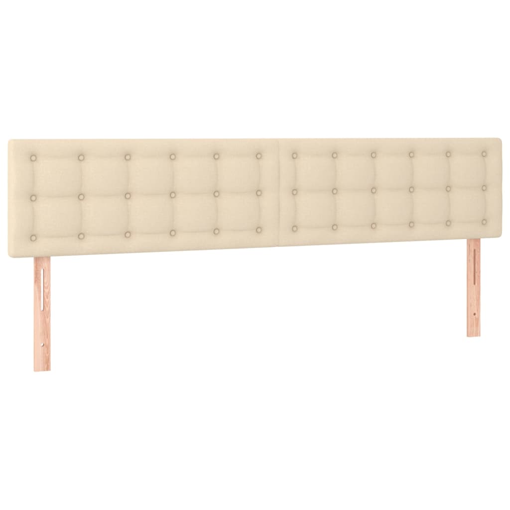 vidaXL Κεφαλάρια Κρεβατιού 2 τεμ. Κρεμ 90x5x78/88 εκ. Υφασμάτινο