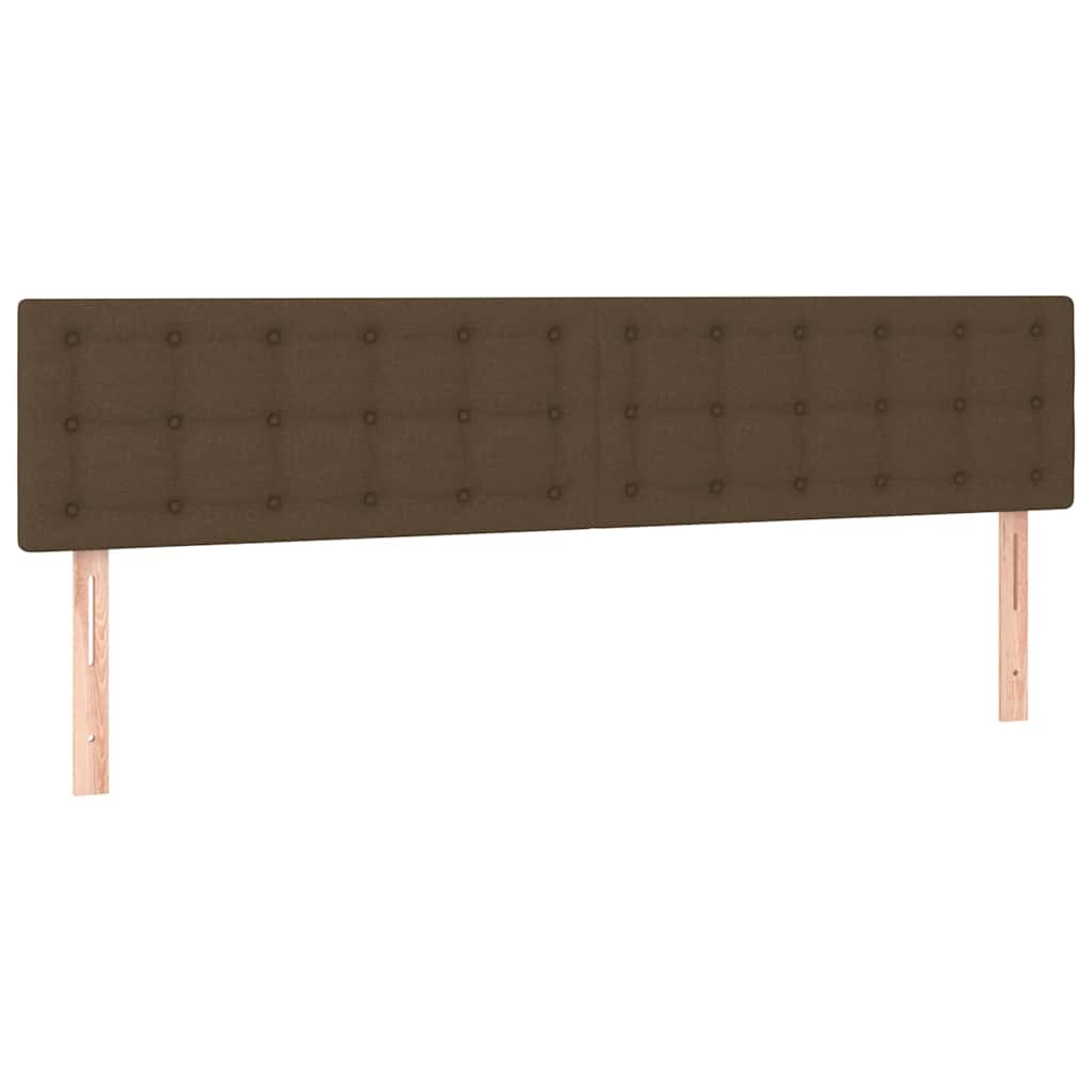 vidaXL Κεφαλάρια Σκ. Καφέ 200x5x78/88 εκ. Ύφασμα