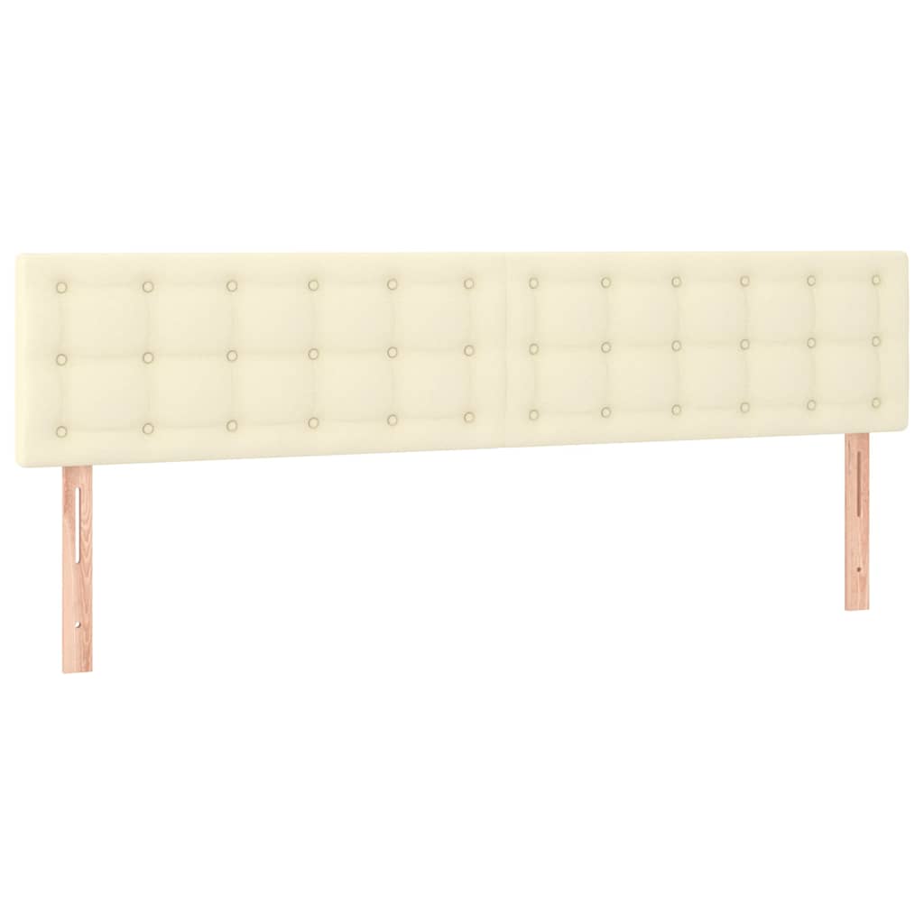 vidaXL Κεφαλάρια Κρεμ 200x5x78/88 εκ. από Συνθετικό Δέρμα