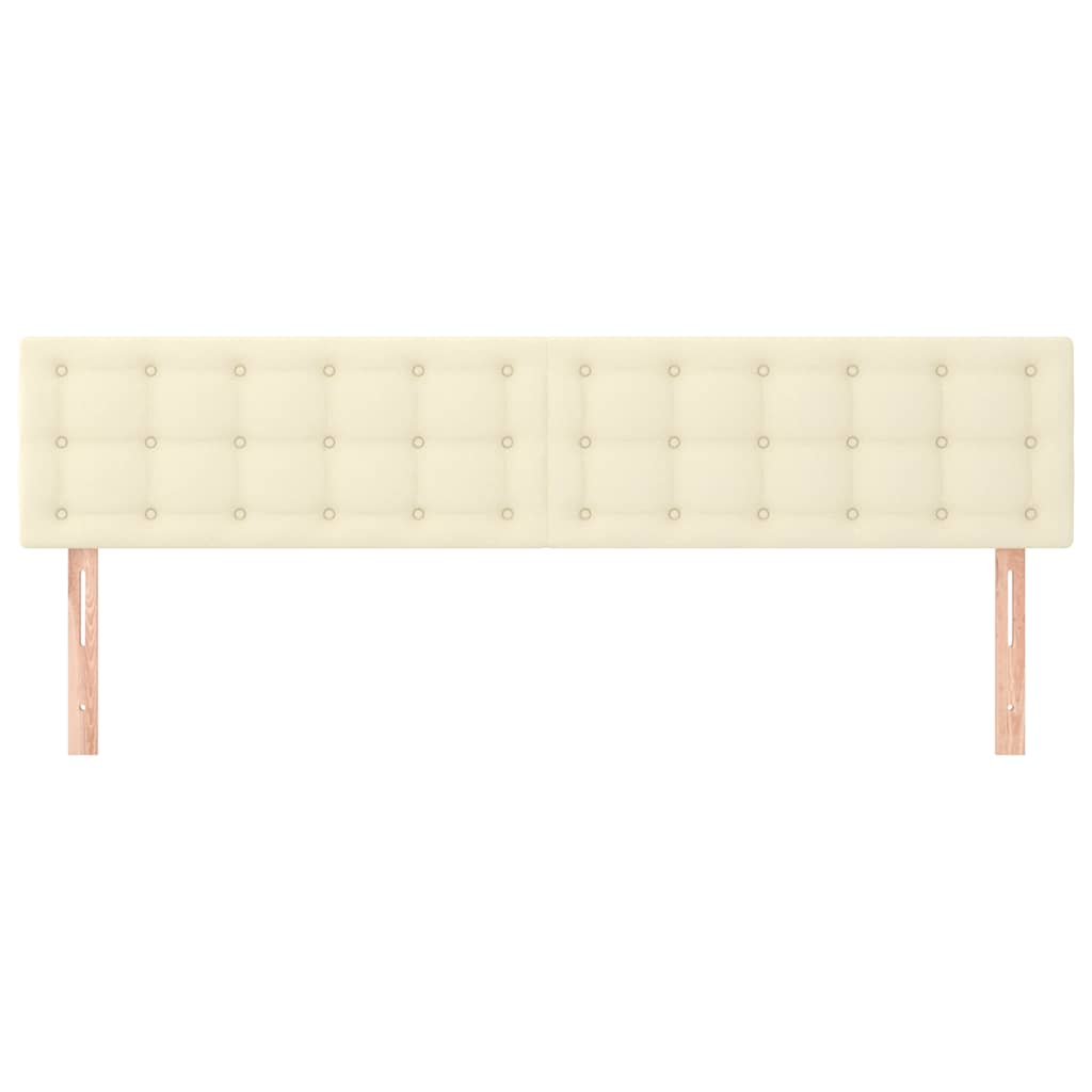vidaXL Κεφαλάρια Κρεμ 200x5x78/88 εκ. από Συνθετικό Δέρμα