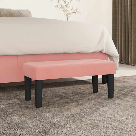 vidaXL Πάγκος Ροζ 70 x 30 x 30 εκ. Βελούδινος