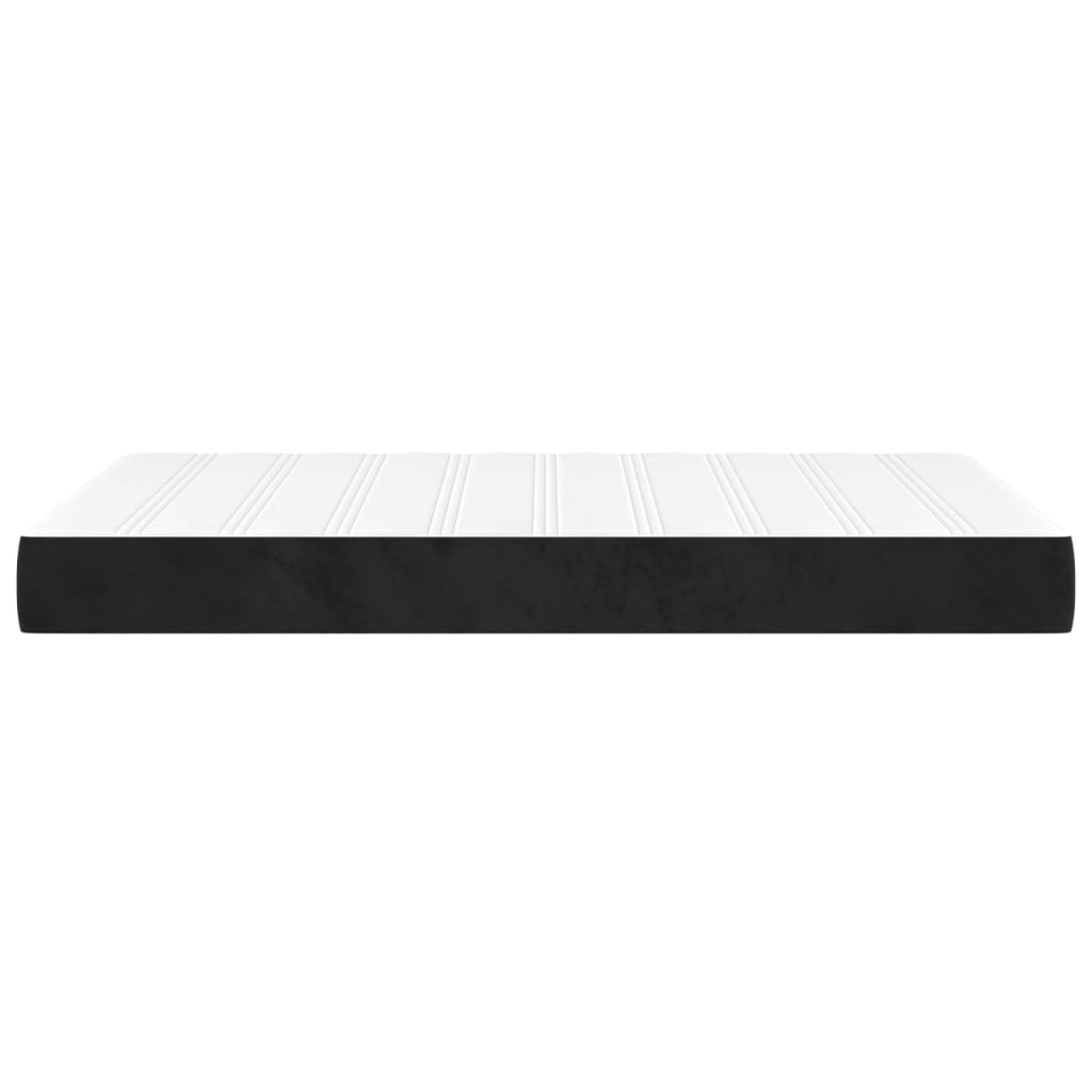 vidaXL Στρώμα με Pocket Springs Μαύρο 120x200x20 εκ. Βελούδινο
