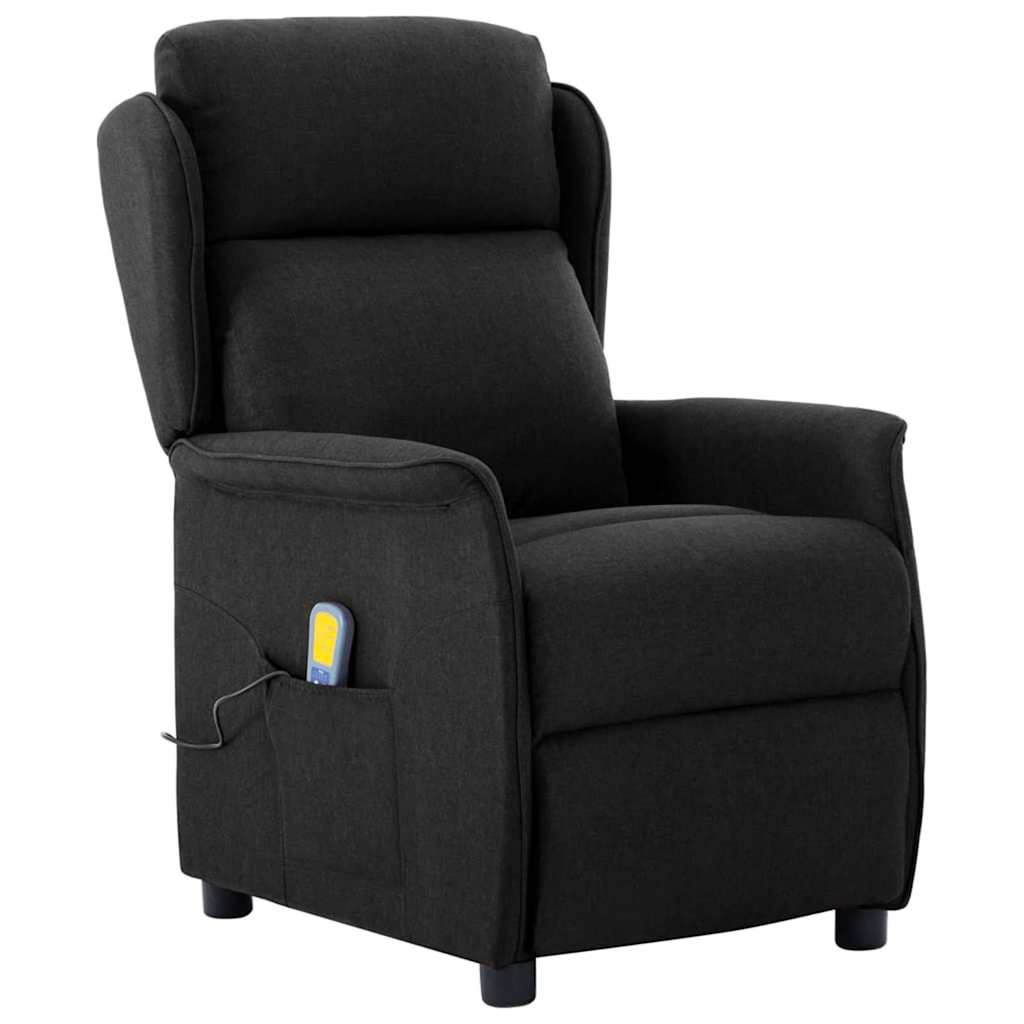 vidaXL Καρέκλα μασάζ Μαύρο 93.5 x 67.5 x 101.5 εκ. ύφασμα