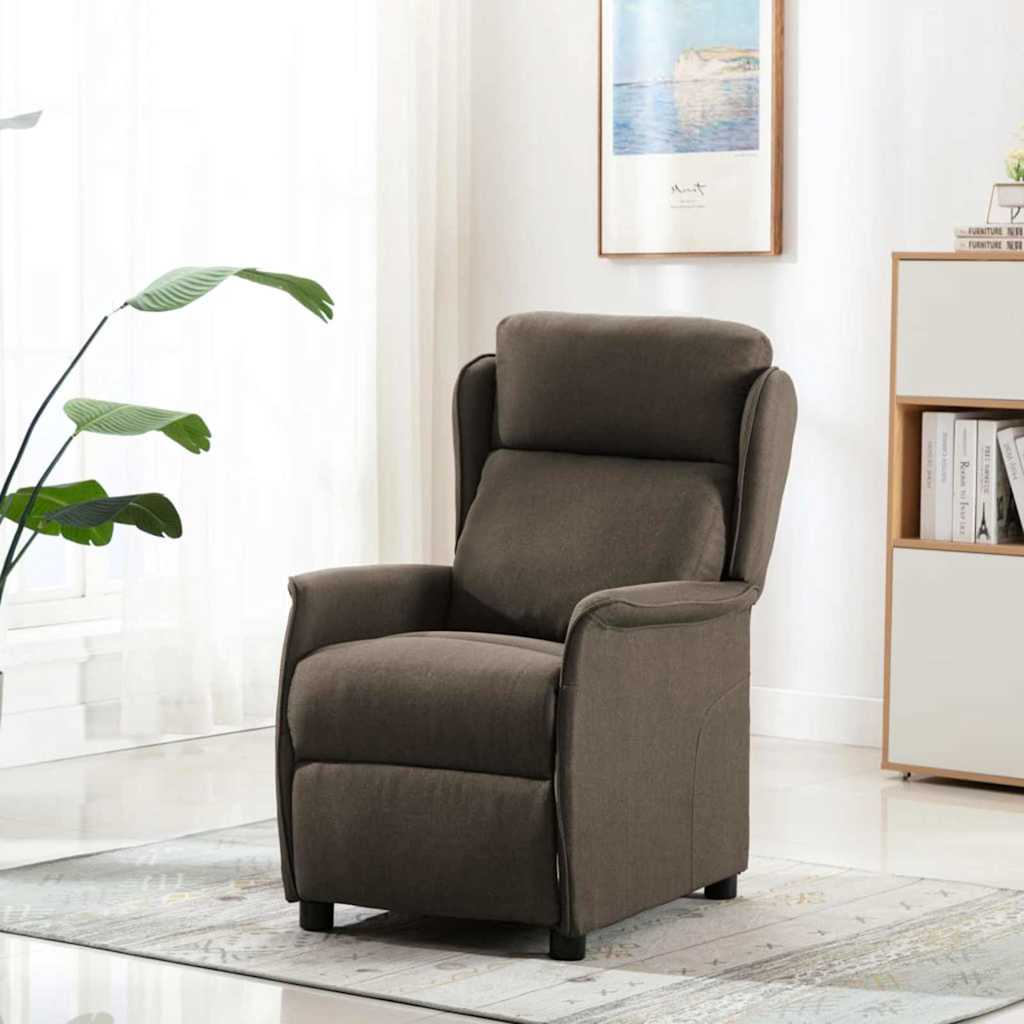 vidaXL Καρέκλα μασάζ Taupe 93.5 x 67.5 x 101.5 εκ. ύφασμα