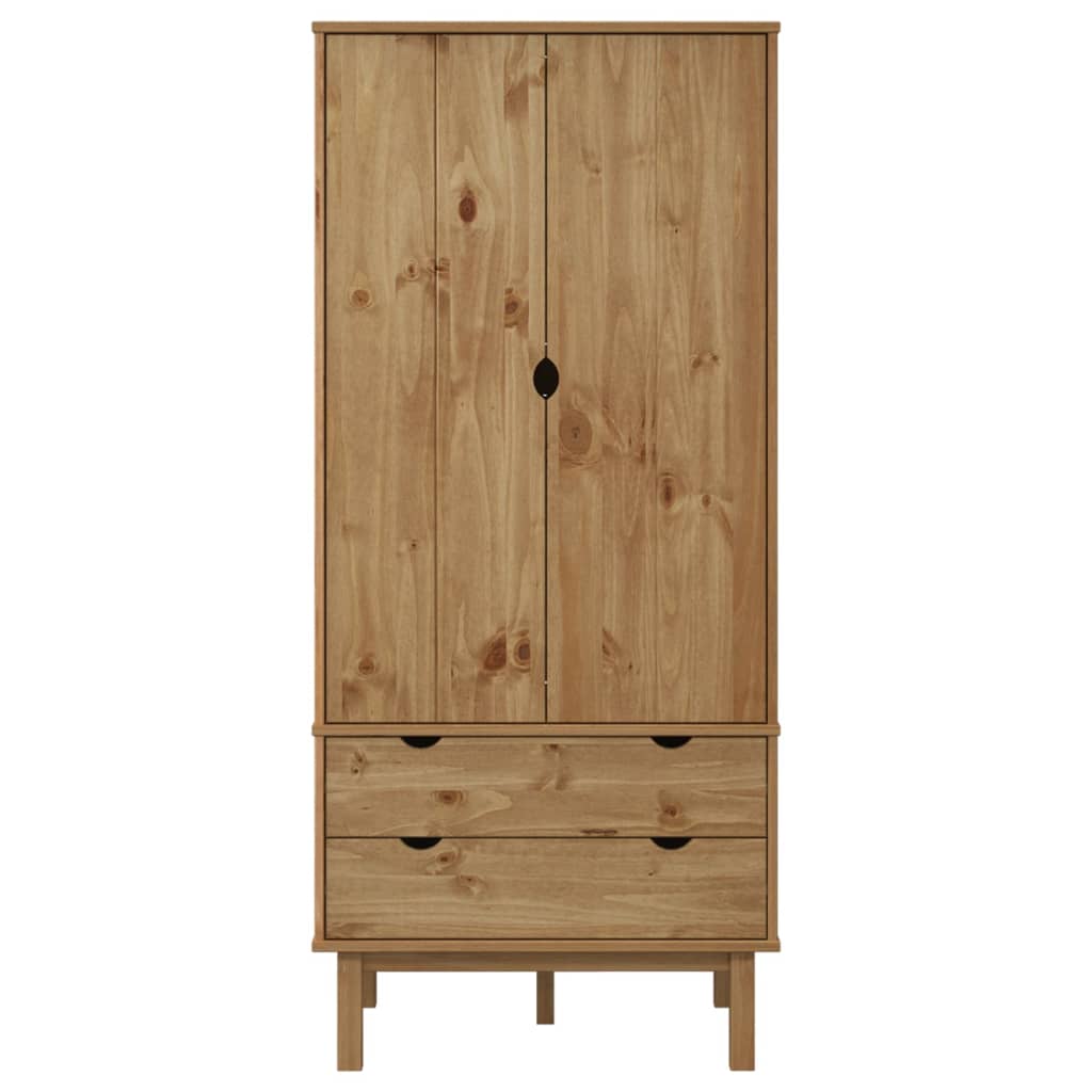 vidaXL Ντουλάπα OTTA 76,5 x 53 x 172 εκ. Μασίφ Ξύλο Πεύκου