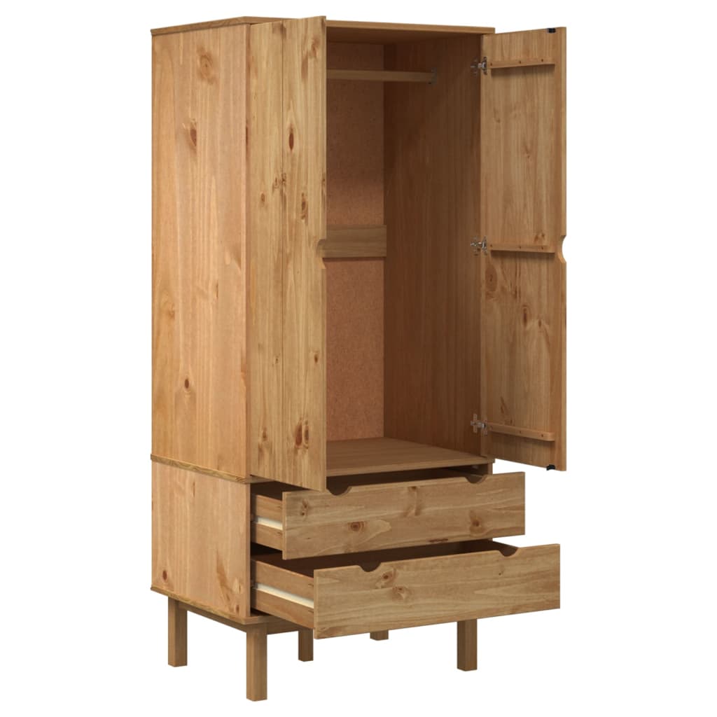 vidaXL Ντουλάπα OTTA 76,5 x 53 x 172 εκ. Μασίφ Ξύλο Πεύκου