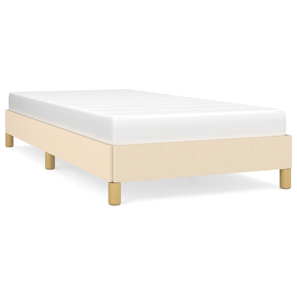 vidaXL Πλαίσιο κρεβατιού χωρίς στρώμα Κρέμα 80x200 cm Ύφασμα