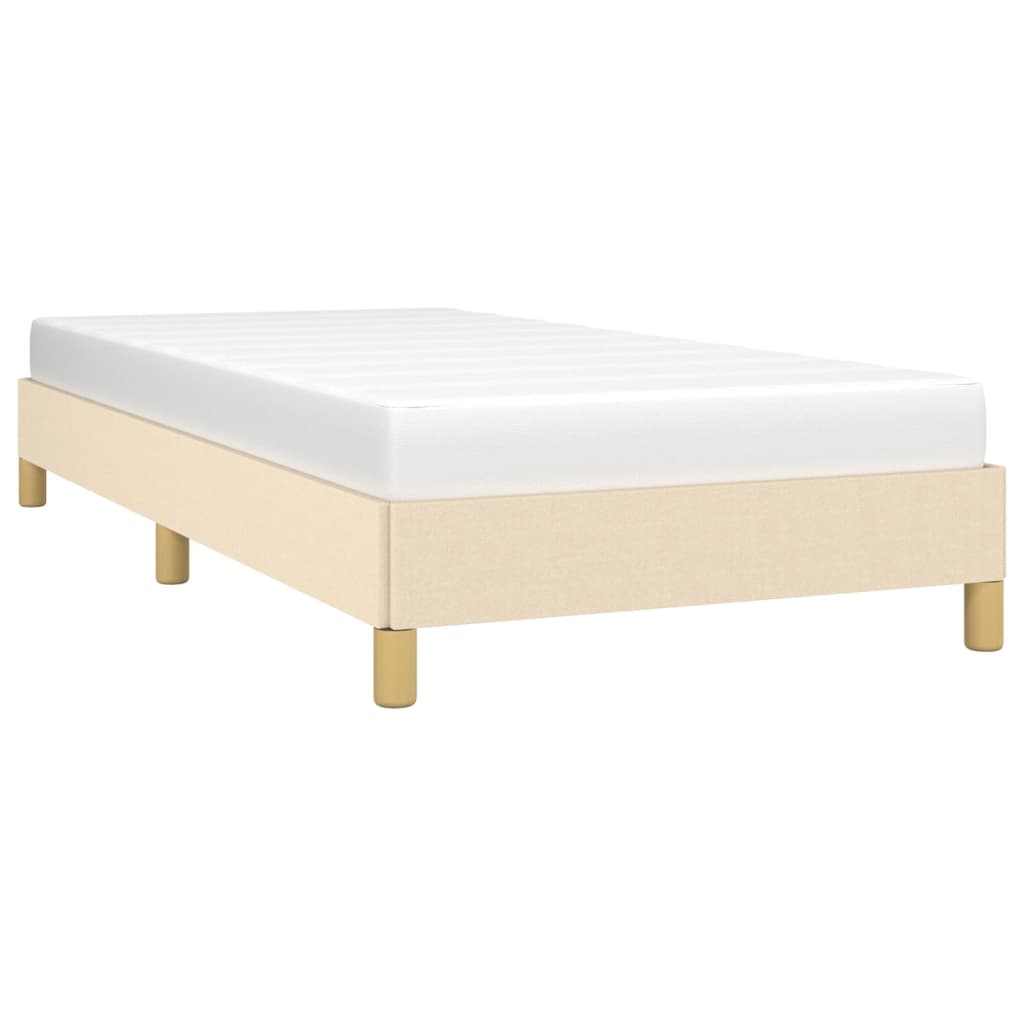 vidaXL Πλαίσιο κρεβατιού χωρίς στρώμα Κρέμα 80x200 cm Ύφασμα