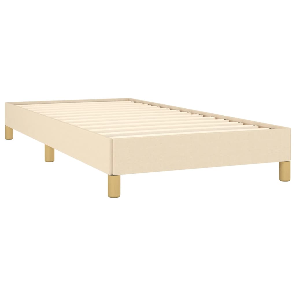 vidaXL Πλαίσιο κρεβατιού χωρίς στρώμα Κρέμα 80x200 cm Ύφασμα