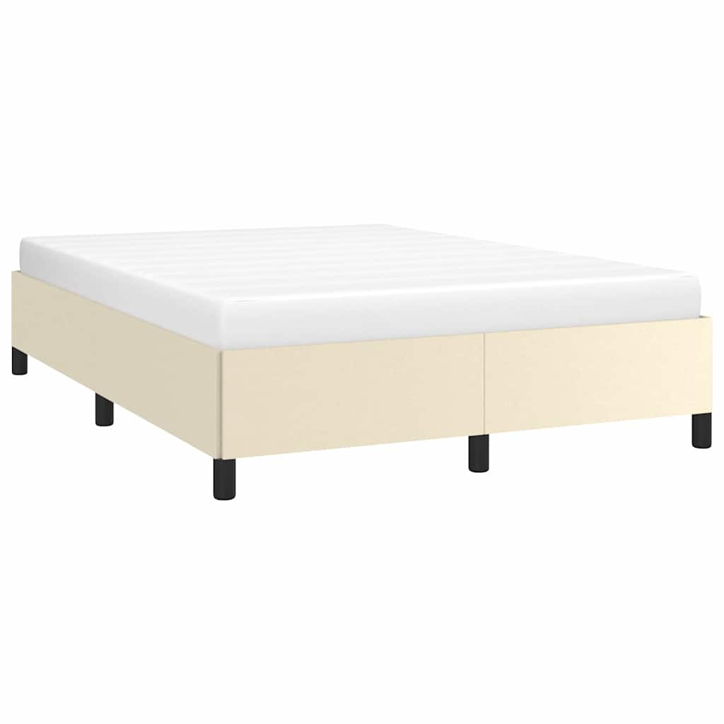 vidaXL Πλαίσιο Κρεβατιού Κρεμ 140x190 εκ. από Συνθετικό Δέρμα